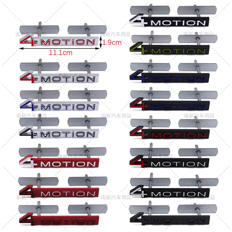 3D Metal 4 Motion Badge Rear Trunk 4Motion Emblem Car Body Stickers For GOLF R GTI 6 7 8 MK5 MK6 MK7 MK8 Car Styling Accessories