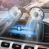 Car Dual Head Fan 360° Rotation 3 Gear Adjustable Suction Cup Cooling Fan for Vehicles Office Dashboard Mounted USB Fan
