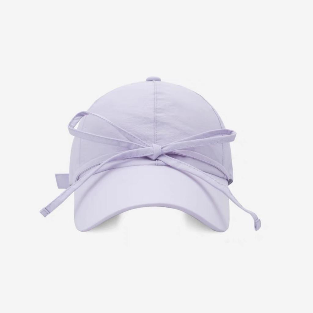 Korean Streamer Sweet Bow Baseball Hat for Women with Wide Brim Sun Protection Thin Breathable Face Showing Small Duckling Cap
