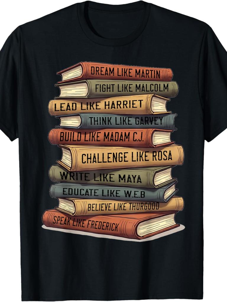 T-Shirt mit inspirierendem Buchstapel-Design - Ideal für Bibliophile und Personen im Meer