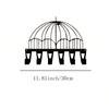 Vintage Wall Mounted Key and Umbrella Rack Heavy Duty Wrought Iron Entryway Storage with 6 Hooks Homeowner Gift for Hallway Living Room