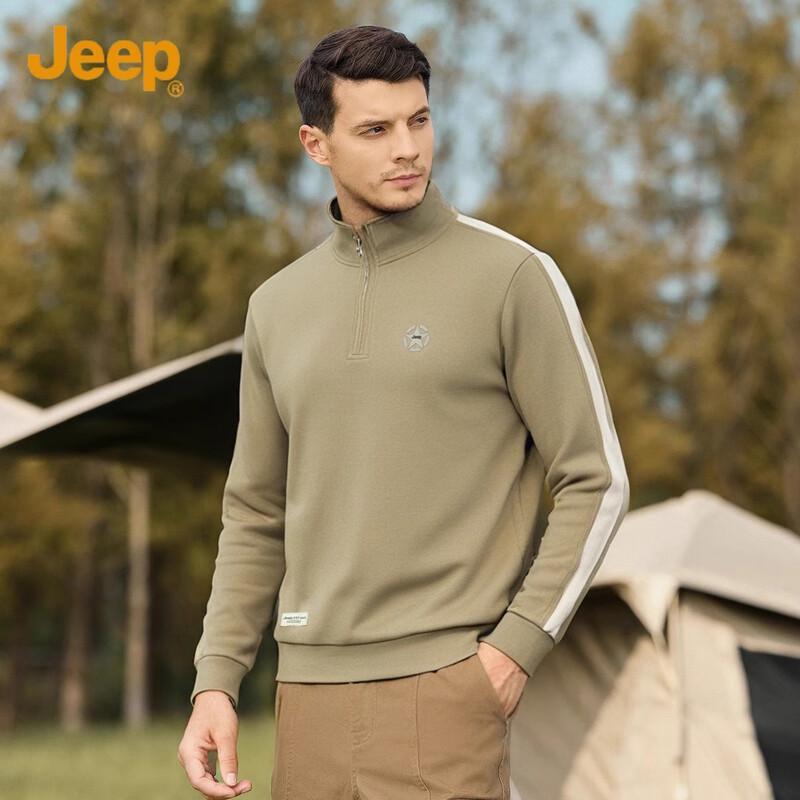 JEEP Men s Stand-Collar Half-Zip Sweatshirt XL