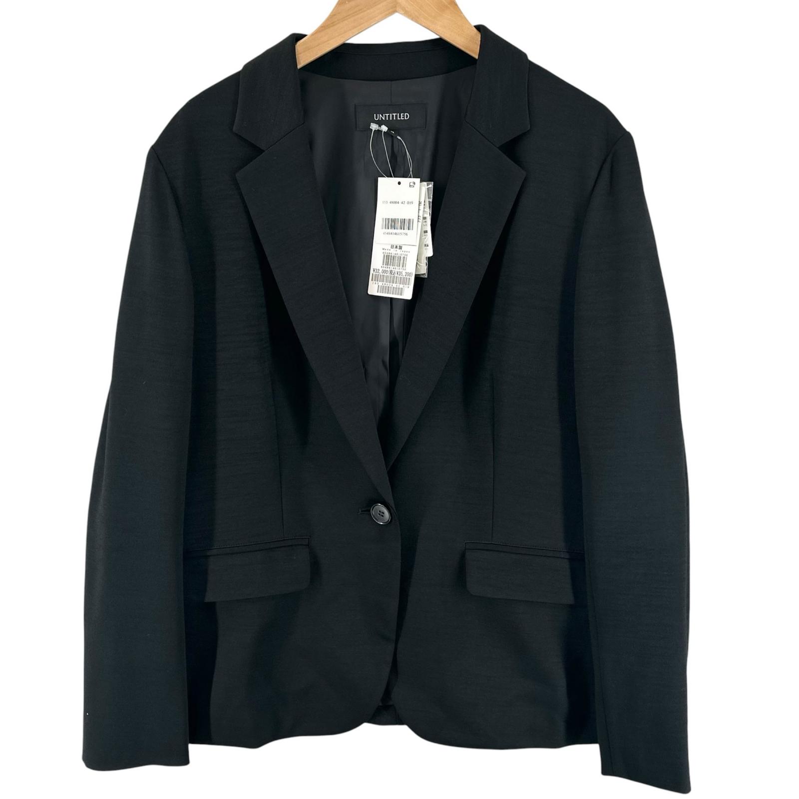 UNTITLED Plain tailored jacket black Women 42 Single-breasted used