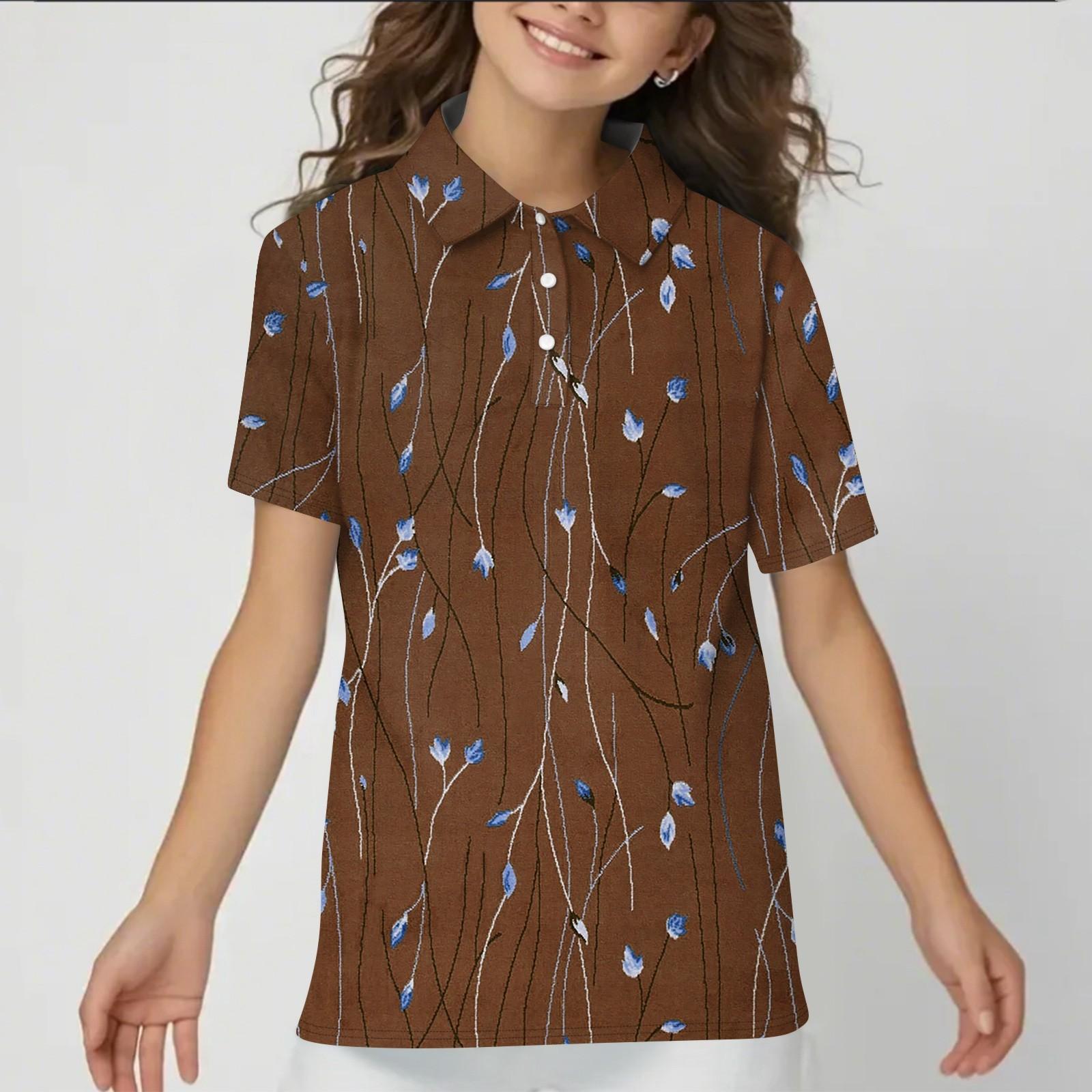 Children s Daily Casual Short-sleeved Print Tops T-shirts  Shirts 150