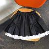 Girls' Korean Style Bow Tie Girls' Half Skirt Lace Lace Lace Pleated Suit Half Skirt