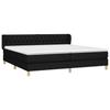 Vidaxl Letto Continentale Con Materasso, Nero, Tessuto, 200X200 Cm