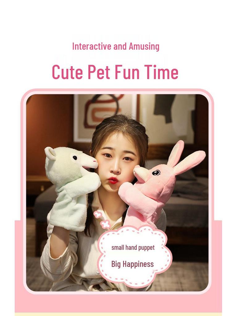 Panda Cartoon Hand Puppet Plush Toy for Parent-Child Interaction and Early Education