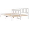 Bed Frame with Headboard White 120 x 200 cm Solid Pine Wood