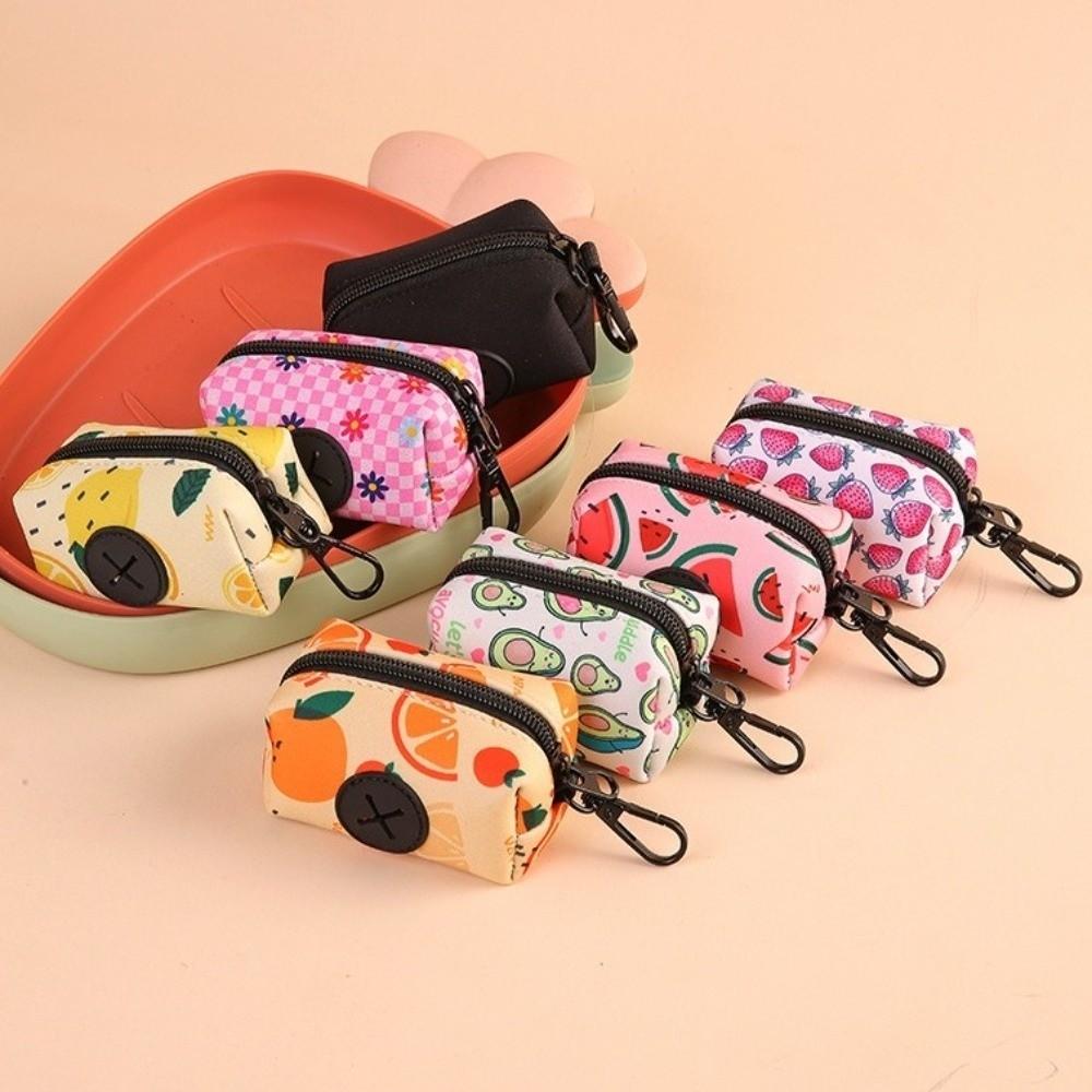 Cute Fruit Pattern Poo Bag Dispenser Waterproof Gabage Bag Organizer Waste Bag Holder Pet Supplies