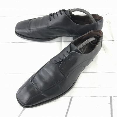 Netherlands Royal Floris Van Bommel All Leather Swirl Moc 9.5/28.0 Black Business Shoes(USED)