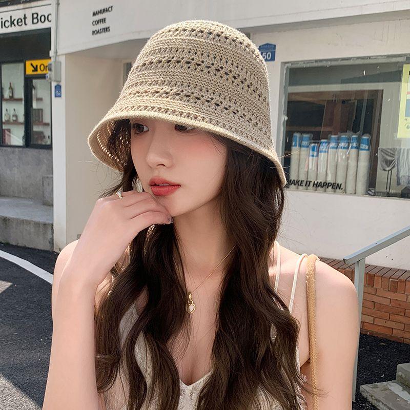 Women's Fashion Mesh Breathable Sun Protection Hat Summer Face-Covering Sunshade Hat Travel Beach Sun Bucket Hat