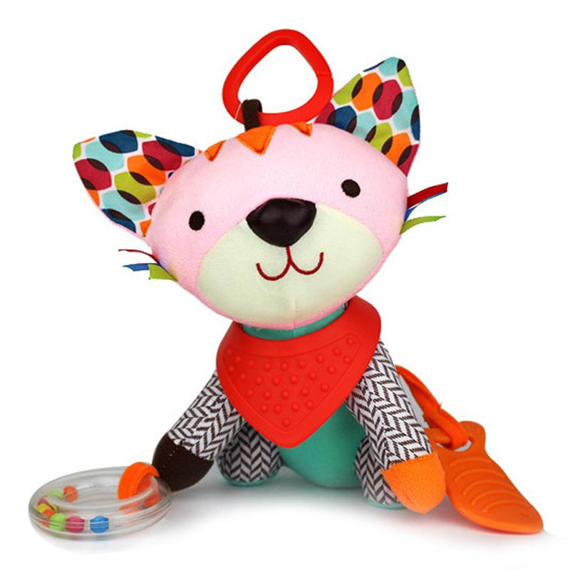 Baby Toys Plush Stuffed Rattle Toys Stroller Hanging Animals Bed Mobile Infant for Baby Toys 0 6 Months Peluche Sensorial Baby