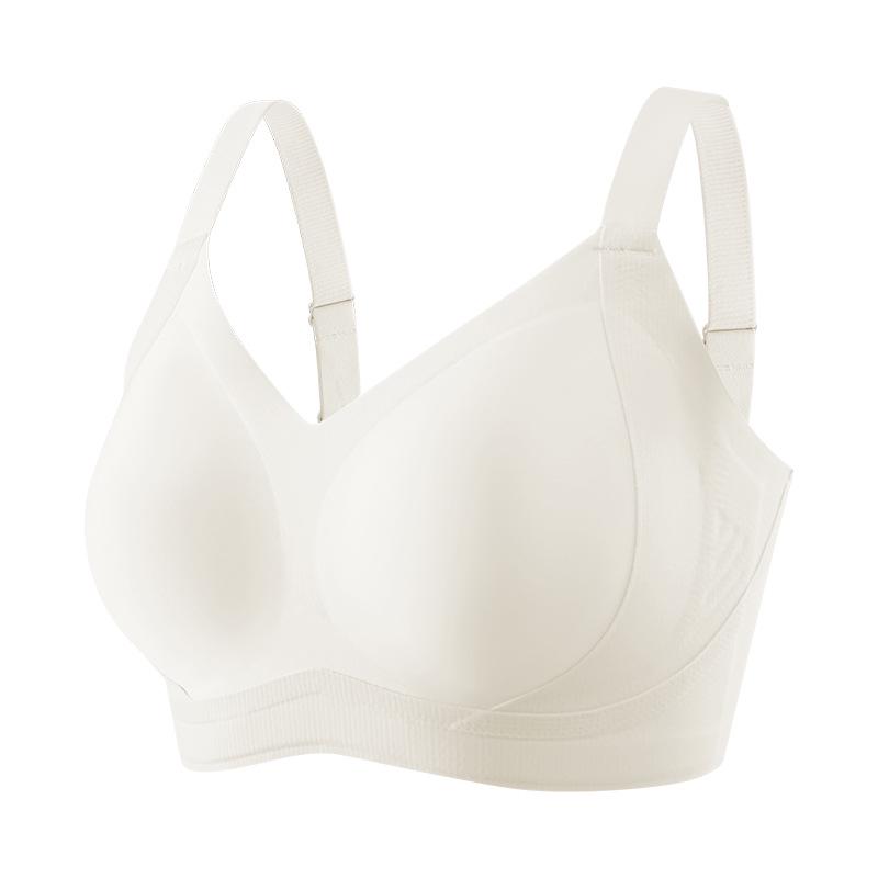 B-E Cup Plus Size Seamless Antibacterial Bra with Side Support for Women
