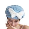 Bowknot Quick-Dry Super Absorbent Hair Cap for Women - Thick, No-Shed Adult Shower Towel