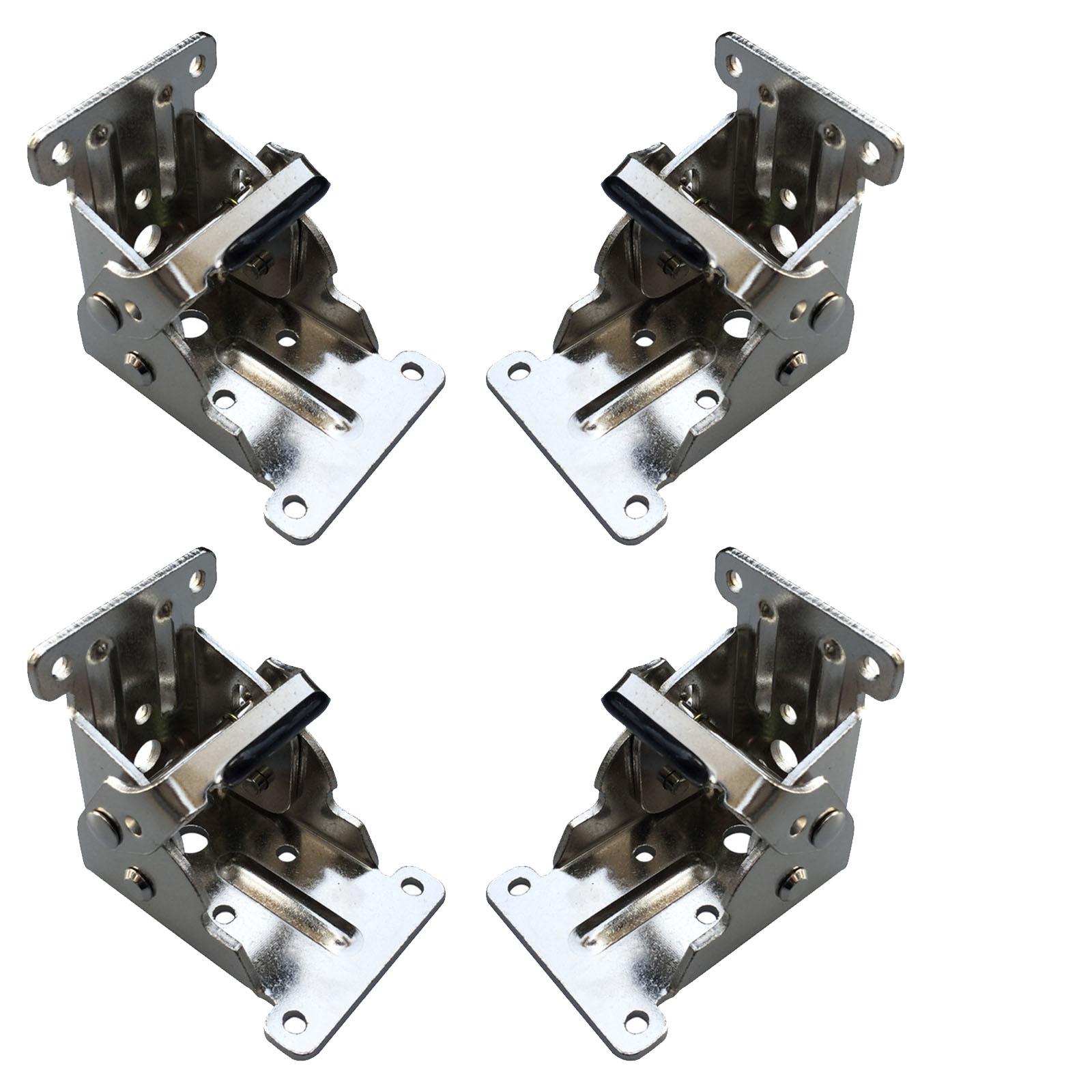 

4Pcs 90 Degrees Folding Table Chair Leg Brackets Hinge Self-locking Folding Bracket Extension Support Hinges Easy to Use срібний