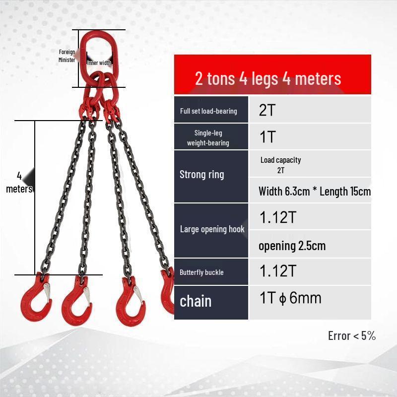 Double & Four Hook G80 Manganese Steel Lifting Chain Sling for Crane Hoist