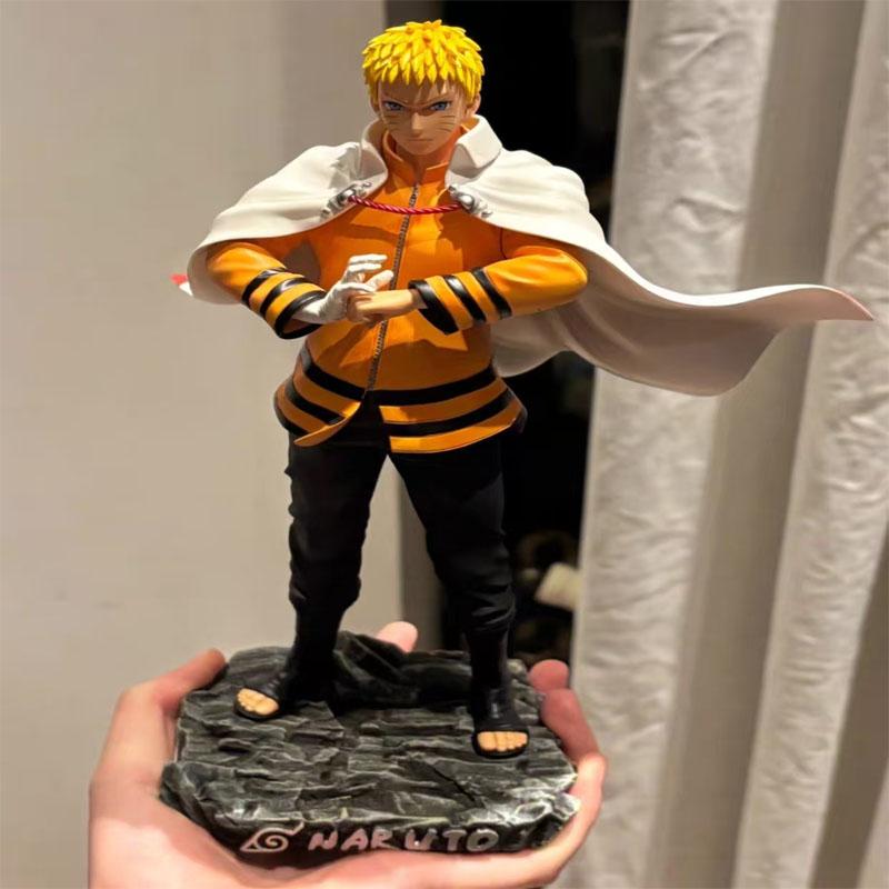 24cm Naruto Anime Figure Minato Namikaze Uzumaki Naruto GK Statue Model Pvc Action Figurine Decoration Collectible Toys Gift