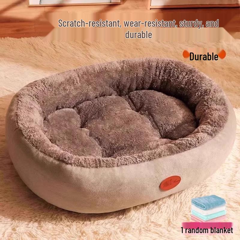 All-Season Warm Winter Dog Bed for Medium to Large Dogs and Cats