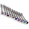 10Pcs Mixed Color Tongue Rings Assorted Surgical Steel Piercing Barbells Bars