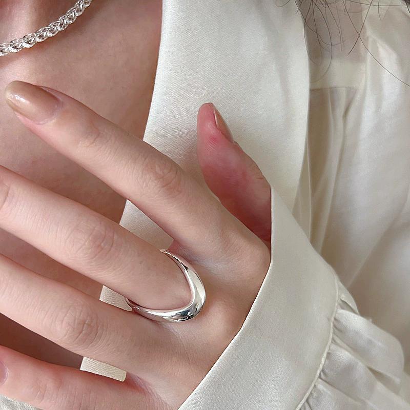 Minimalist V Wave Design Open Rings For Women Vintage Fashion New Jewelry Gift Party Daily Wholesale Anillos