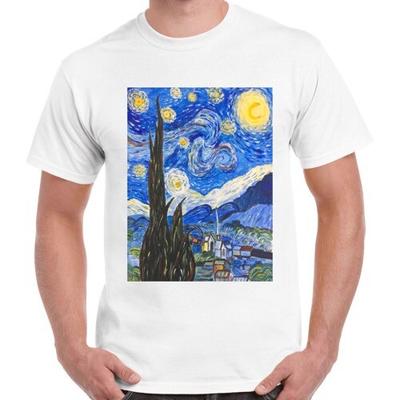 26 Stjärnnatten Vincent Van Gogh Herr Dam Cool Gåva Unisex T-shirt 2806 Unisex T-shirt