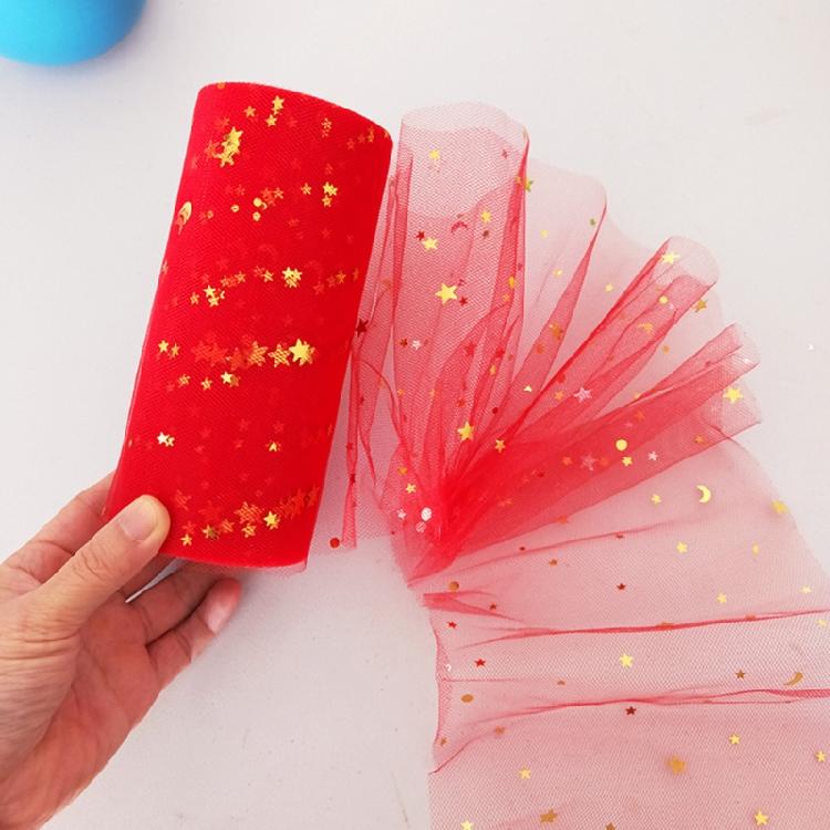 DIY Sequin Tulle Hair Bows Handmade Materials Fancy Color Romantic Decoration