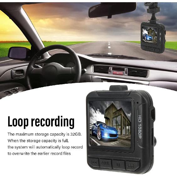 Mini Dash Cam 1080P HD, Dash Cam for Car with 1.6in Color Display Screen, Driving Recorder with Loop Recording, Motion Detection