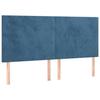 VidaXL Bed Frame with Headboard Dark Blue 160x200 Cm Velvet3125645