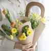 Handle Kraft Paper Flower Bags Flowers Wrapping Gift Flower Packaging Boxes for Home Wedding Party Decoration