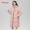 Veste d'hiver longue à capuche pour femme en duvet de canard