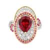 Jewelry Ring Jewelry Color Treasure Red Corundum Premium Light Luxury Ladies Goods