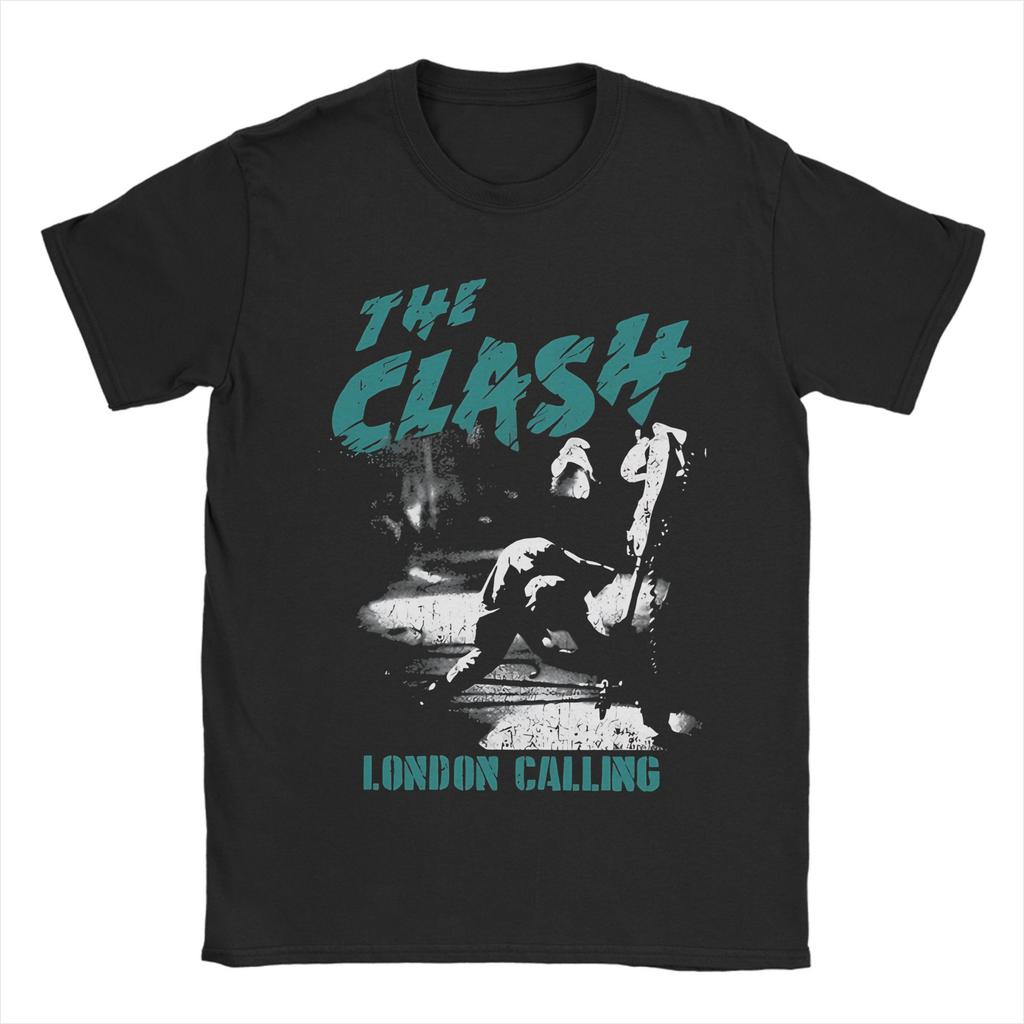 The Clash London Calling T-shirt dla mężczyzn i kobiet Koszulki vintage z okrągłym dekoltem T-shirt z krótkim rękawem Ubrania