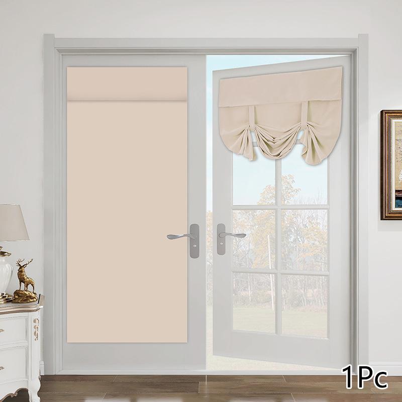 1PC French Polyester Tie Up Shade Window Panels Blackout Door Curtain Door Curtain Living Room