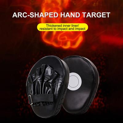 Curved Boxing Hand Target PU Leather 5-Finger Hand Target Breathable Curved Punching Mitts Boxing Focus Pad for Men Women Gym