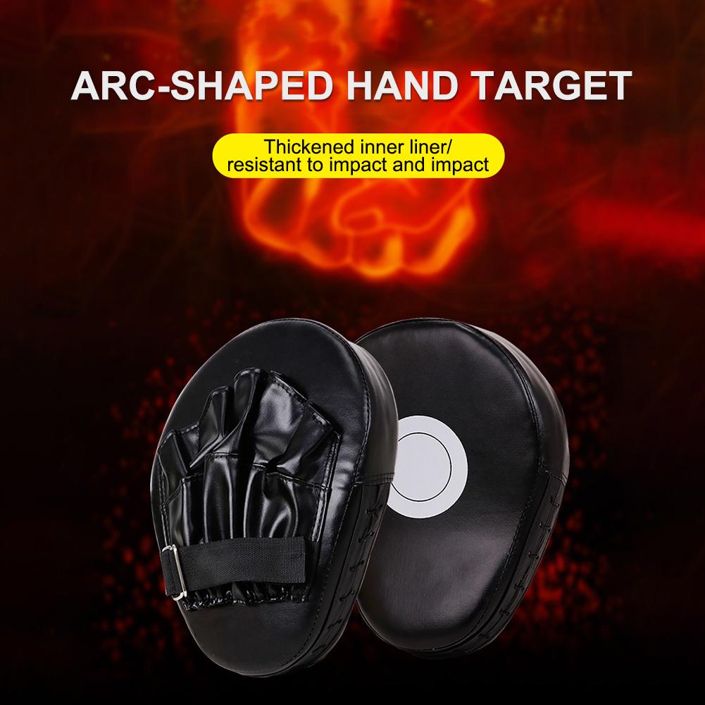 Curved Boxing Hand Target PU Leather 5-Finger Hand Target Breathable Curved Punching Mitts Boxing Focus Pad for Men Women Gym
