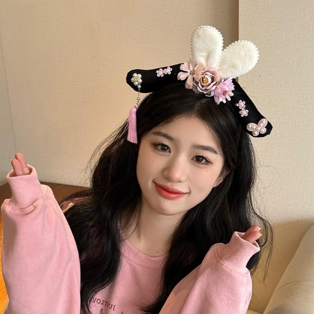 Rhinestone Hanfu Hair Hoop Pearl Chinese Style Headband Ancient Style Headwear  Cheongsam
