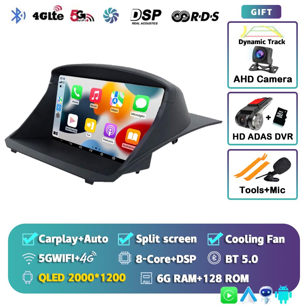 Android 14 Carplay Auto For Ford Fiesta 2009 - 2017 Car Radio Navigation GPS Multimedia Video Player Stereo 360 Camera Head Unit
