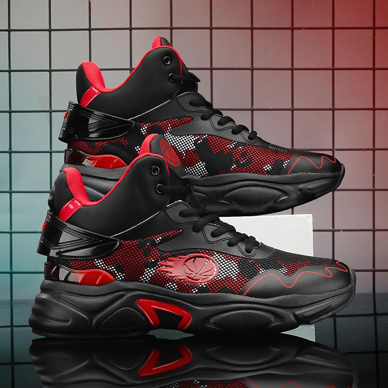 Basketball Shoes Mesh Youth Shock Absorption Sports Non-slip Breathable Trend Shoes