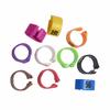 100 Pcs 12MM 14MM Bird Plastic Clip Rings  Pigeon Colored Foot Ring No.1-100 For 10 Colors