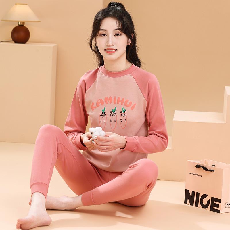 Children's Pure Cotton Thermal Underwear Set - Boys and Girls Pajamas for Autumn