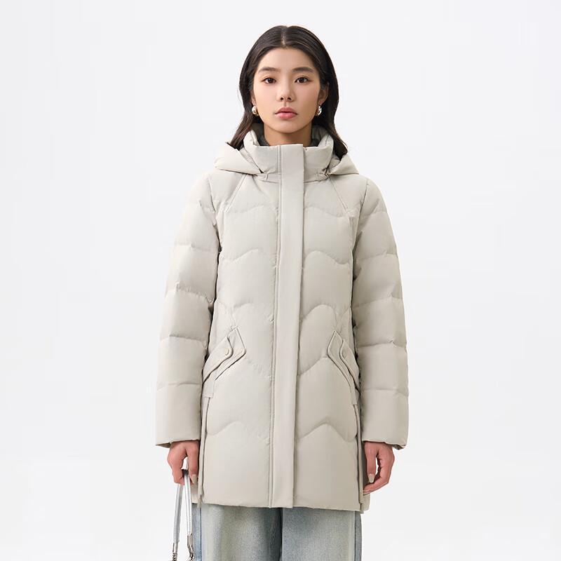 

Qianrengang Women s Winter Mid-Length Hooded Down Jacket 4XL