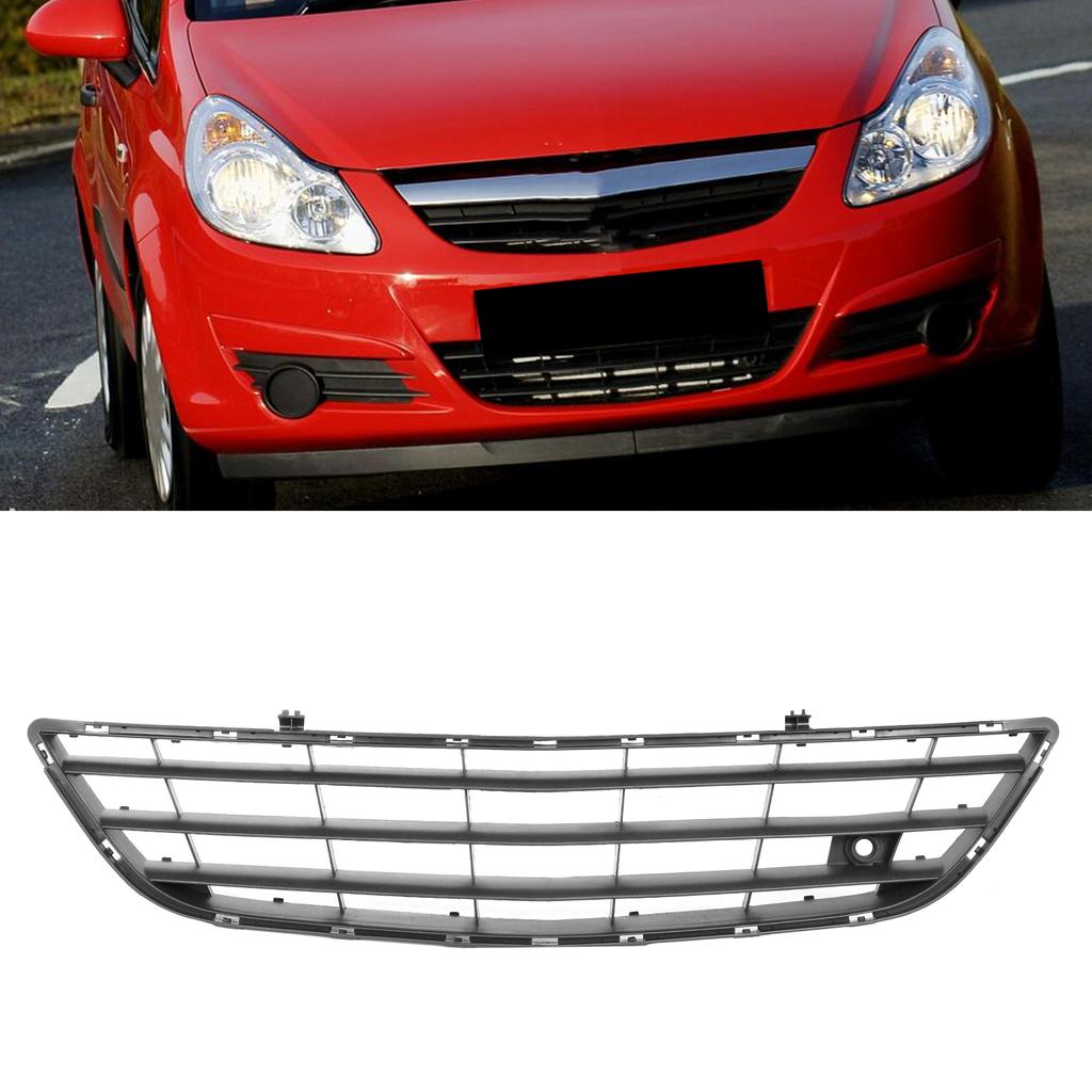 Front Lower Centre Bumper Grille 6400639 Replacement Fit for Vauxhall Corsa D 2006 2010