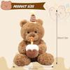GYHWOFUL 30cm Teddy Bear Plush Toy Set with Cake & Hat, Cute Birthday Gift, Soft Stuffed Animal for Girls Boys Kids Christmas Birthday Present
