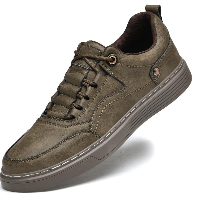 

Модная повседневная обувь, мужские туфли-оксфорды на шнуровке, натуральная кожа, стильная обувь для ходьбы на открытом воздухе, новое поступление, офисная мужская обувь для вечеринок 45 хаки