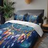 3pcs Bohemian Dream Catcher Bedding Duvet Cover Set Dreamcatcher Bedding Quilt Set Bohemian Themed Bed Set Colorful Feather