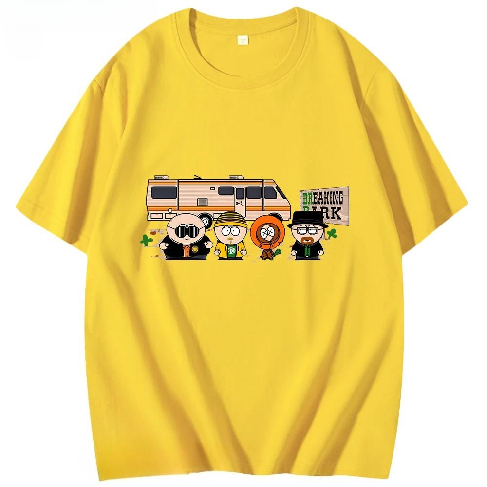 Breaking Bad Shirt Park Print T-Shirt Herrenmode Kleidung Chicken Brothers Sommer T-Shirts Y2k Oberteil Streetwear Damen
