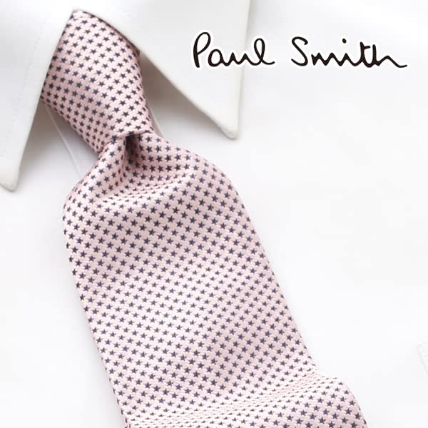 (Paul Smith) PAULSMITH Paul Smith Necktie, Pink, All-over Star Pattern, PSJ-412 [Used]