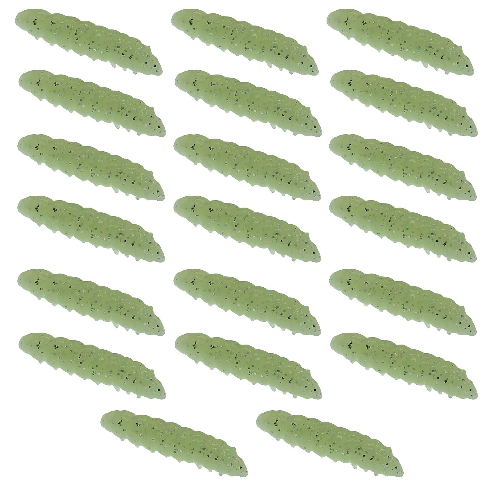 

20 PCS Maggot Fishing Lures 4CM Fishing Soft Lure Bread Worm Fish Lure for Saltwater and Freshwater Bass Crappie Walleye