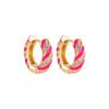 Vintage Multicolor Enamel Flower Round Hoop Earrings Boho Gold Color Circle Round Earrings Statement Jewelry Gifts for Women