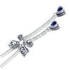 Elegant Sapphire Butterfly Tassel Choker Necklace for Women - Trendy, Luxurious, and Versatile Design